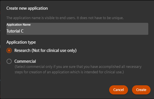 Create new app